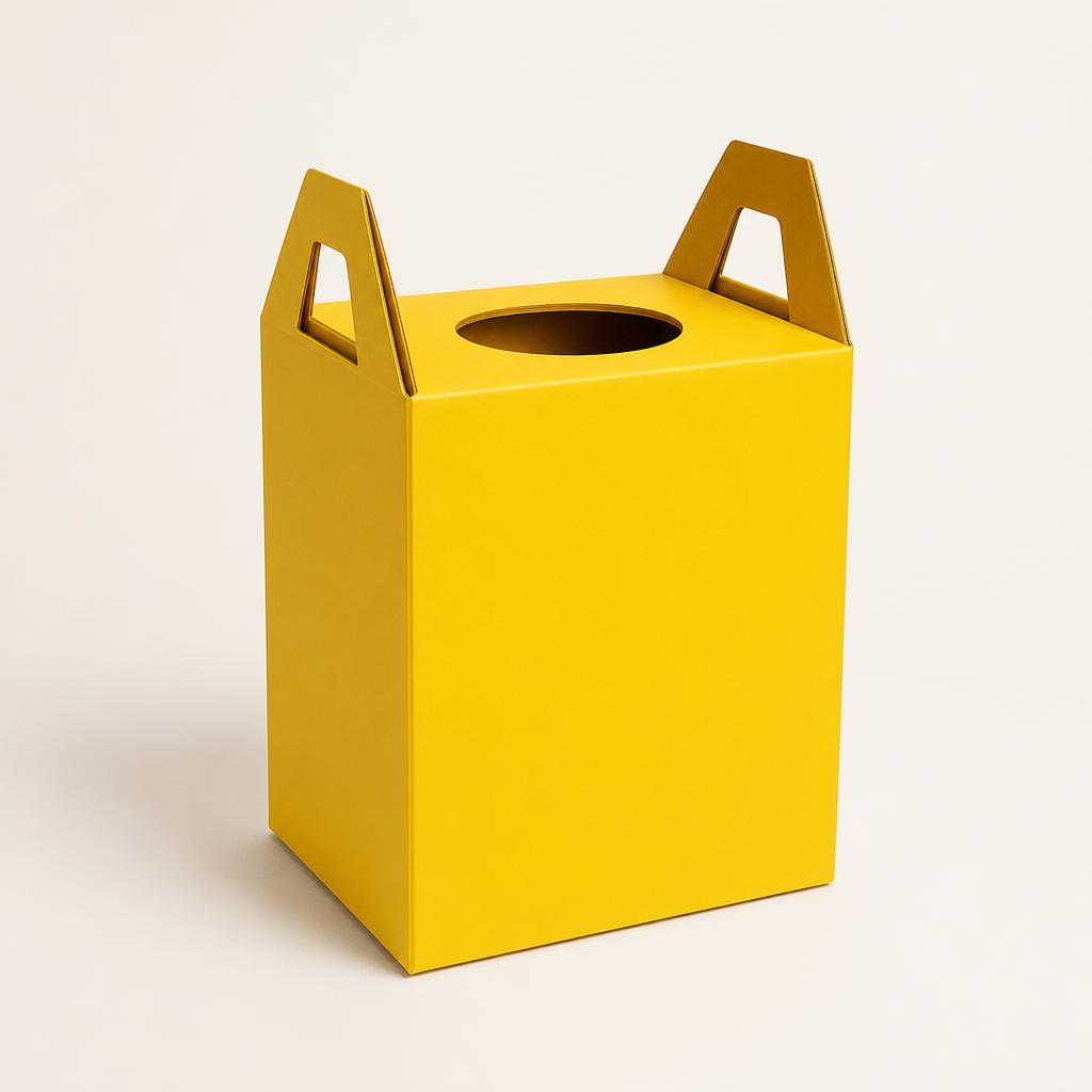 Coletor rígido amarelo para descarte de material perfurocortante